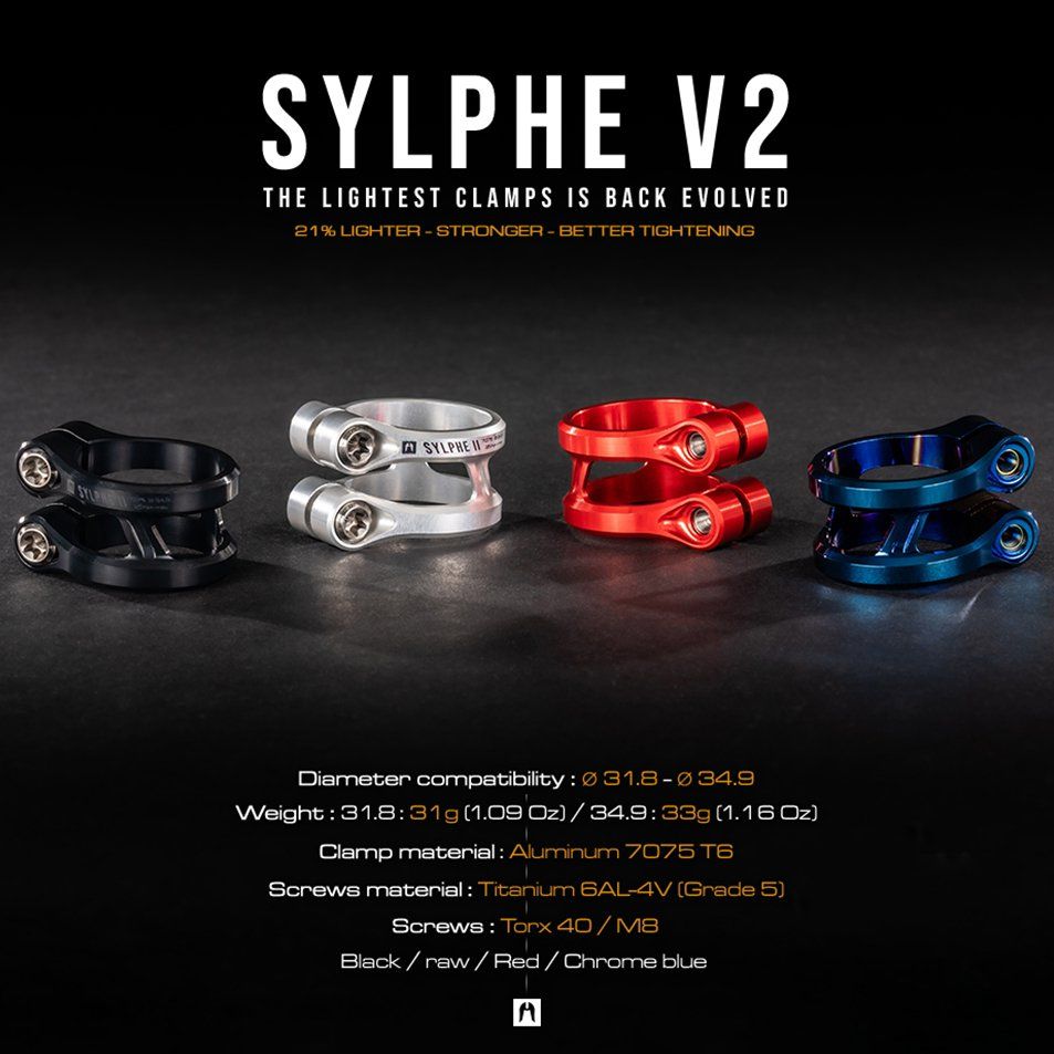 Зажим Ethic Sylphe V2 Standart 31.8 Clamp (Chrome Blue) — купить в